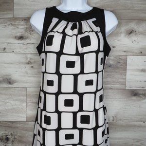 XOXO* Women's Sleeveless Pleated‎ Boat Neck BOHO Mini Dress~ Size Small